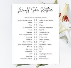 a printable way to shop ratter checklist on a white background with flowers