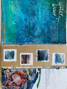 ART SKETCH BOOK Visual Arts Process Diary, Diary Layout, Alevel Art, Gcse Textiles, Ib Art, Interactive Art, Water Reflections, Water Water