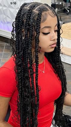 @hearts2kaylaa #hair #hairstyles #hairgoals #hairstyleinspiration #hairstylesforblackwomen #braids #braidedhairstylesforblackwomen #braidgoals #boho #bohemian Big Box Braids Hairstyles, Cute Braided Hairstyles