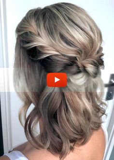 * Best half up half down hairstyles for everyday to special occasion 1 - Fab Mood Wedding Colours...dding Themes...dding colour palettes? Messy Hair Look, Half Up Half Down Hairstyle, Down Hairstyle, Up Dos For Prom, Messy Updo, Up Dos, Braided Hairstyle