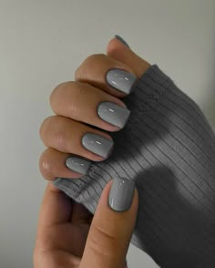 Grey Gel Nails, Nagel Tips, Smink Inspiration, Makijaż Smokey Eye, Gray Nails, Work Nails, Thanksgiving Nails