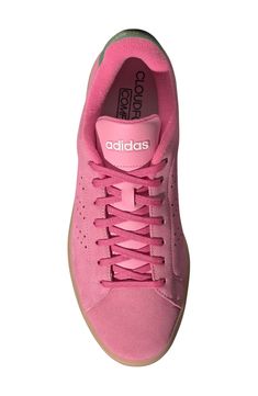 Clean-lined and crisp, this low-top sneaker is a forever-chic style that's as luxe as it is low-key. Synthetic upper/textile lining/rubber sole Imported Adidas Low-top Sneakers With Embossed Logo, Adidas Lace-up Sneakers With Embossed Logo, Casual Pink Sneakers With Embossed Logo, Pink Lace-up Sneakers With Embossed Logo, Adidas Advantage, Sneaker Men, Low Key, Black Green, Low Top