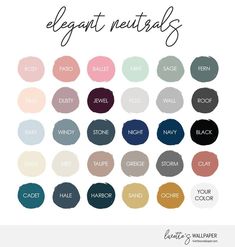 the different shades of paint that are used to create an elegant neutral color scheme for your home