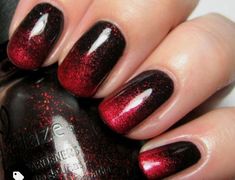 Vanity Van, Red Ombre Nails, Black Halloween Nails, Red Halloween, February Nails, Ombre Nails Glitter, Subtle Nails, Botox Injections, Classic Halloween