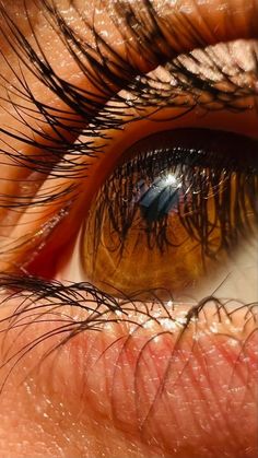 an extreme close up shot of someones eye