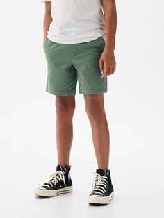 Kids Twill Easy Shorts | Gap Casual Gap Bottoms With Built-in Shorts, Gap Cotton Bottoms With Side Pockets, Gap Casual Shorts With Elastic Waistband, Gap Cotton Shorts With Elastic Waistband, Gap Sporty Cotton Shorts, Sporty Cotton Shorts By Gap, Sporty Cotton Bottoms By Gap, Gap Relaxed Cotton Shorts, Gap Relaxed Fit Cotton Shorts