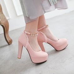 Wedge Wedding Shoes, Bow Fashion, Club Office, Wedding Shoes Flats, Funky Shoes, Pink Pumps, Ankle Strap Wedges, Platform Heels Chunky, Shoes Heels Pumps