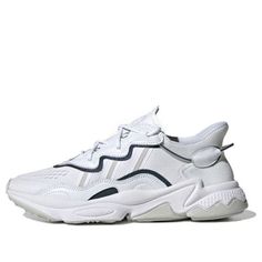 adidas Ozweego 'Cloud White Grey' EF4287 (SNKR/Unisex) Adidas Ozweego Cloud White, Adidas Ozweego White, Ozweego Adidas, Adidas Ozweego, Cloud White, Adidas, Grey, White