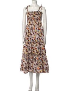 Tory Burch Tent DressBrownFloral PrintPleated AccentsSleeveless with Square NecklineDesigner Fit: Dresses by Tory Burch typically fit true to size. Floral Print Dress Long, Printed Long Dresses, Tory Burch, Tent, Long Dress, Print Patterns, Floral Prints, Dress Outfits, Clothes For Women