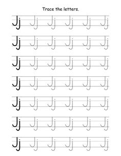 trace the letters worksheet for kids to practice their handwriting and letter recognition skills