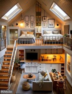 Bunker Room, Efficiency Apartment, Upstairs Ideas, House Community, Project School, Room Layouts, Tiny House Loft, House Loft, Tiny House Community