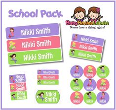 the camping pack includes stickers and labels