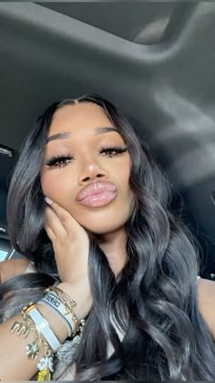 Baddie Pictures Ideas, Girly Baddie Aesthetic, Natural Beat Makeup Black Women, Black Baddies Instagram, Nail Business Names, Baddie Black Women, Baddie Face, Natural Baddie, Spring Makeup Looks