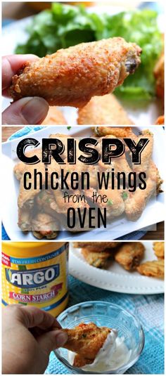 crispy chicken wings from the oven are an easy and delicious appetizer for any family