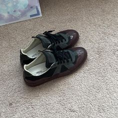 Pretty Rare Gats No Box Margiela Gats, Maison Martin Margiela Shoes, Margiela Shoes, Martin Margiela, Mens Shoes Sneakers, Men's Shoes, Shoes Sneakers, Sneakers, Red