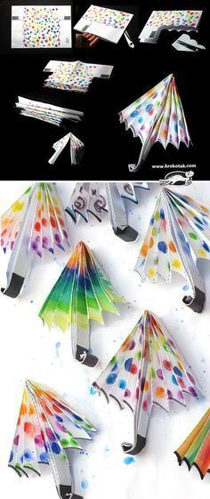 several different types of umbrellas are shown in this graphic art work, including one with multi - colored dots on it