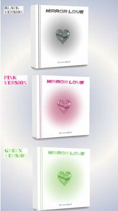 the cover art for mirror love by pink version, featuring two hearts and one heart