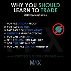 a poster with the words why you should learn to trade