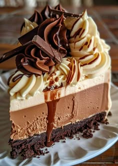 Triple Chocolate Cheesecake Chocolate Cheesecake Decoration, Godiva Cheesecake Recipe, Godiva Chocolate Cheesecake Recipe, Chocolate Mocha Cheesecake, Cheesecake Board, Mocha Cheesecake, Yummy Pies, Chocolate Cheesecake Recipe, Chocolate Decadence