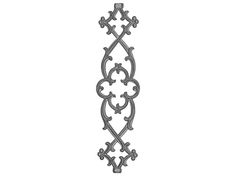 an ornate metal design on a white background