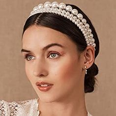 Pearl Headband Wedding, Hair Acessories, Wedding Hair Headband, Pearl Headpiece, Pearl Tiara, Vintage Headbands, Headband Styles