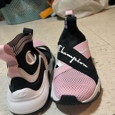 Brand New Never Worn Doesn’t Come With Original Box Pink Slip-on Sneakers For School, Pink Non-slip Slip-on Sneakers, Pink Non-slip Sneakers For Streetwear, Pink Non-slip High-top Sneakers, Pink High-top Sneakers For School, Neon Sneakers, Dad Shoe, Camo Sneakers, Champion Sneakers