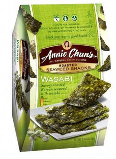 an open box of seaweed snacks