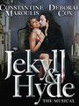 the poster for jekyll and hyde's musical show, featuring two women kissing each other