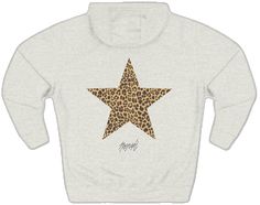 Trendy Cotton Hoodie With Star Print, Trendy Fall Sweatshirt With Star Print, Trendy Fall Hoodie With Star Print, Casual Star Print Hoodie For Fall, Star Hoodie, Trendy Streetwear, Star Design, Star Designs, Cheetah Print