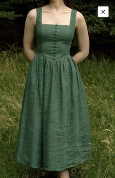 Traditional German Clothing, German Clothing, German Outfit, Elizabeth Bennet, Calf Length Dress, Slow Fashion Brands, Pride Prejudice, Linen Midi Dress