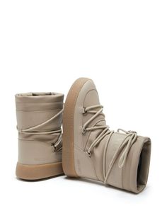 Find MOON BOOT Logo-print Round-toe Boots on Editorialist. sand beige logo print to the side round toe front lace-up fastening flat rubber sole Rubber Boots For Women, Boots Moon, Womens Rubber Boots, Moon Boot, Rounded Toe Boots, Low Boots, Moon Boots, Baby Boots, On The Moon