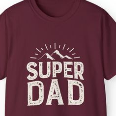 Show your appreciation for the super dad in your life with our 'Super Dad Men's Tee.' This stylish and comfortable Father's Day T-shirt features a striking mountain landscape background, making it the perfect gift for adventurous dads. Whether he's conquering mountains or simply being the superhero dad at home, this tee celebrates his strength and love. Available in various sizes, it's a thoughtful and meaningful gift for Father's Day or any occasion. Order yours today and let your super dad wea Father's Day Outdoor T-shirt With Graphic Print, Father's Day Outdoor Graphic Print T-shirt, Father's Day Outdoor Graphic T-shirt, Mountain Tee, Landscape Background, Super Dad, Father's Day T Shirts, Mountain Landscape, Gifts For Father