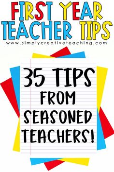 the back cover of a teacher's book with text that reads, 25 tips from seasoned