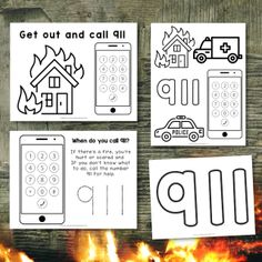 fire safety printables for kids to practice their skills on the fire department's emergency response