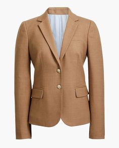 Original Schoolboy Blazer Camel Blazer, Tan Blazer, J Crew Style, Women Outerwear, Womens Blazers, Blazer Outfits, Petite Fashion, J Crew Factory, Wool Blazer