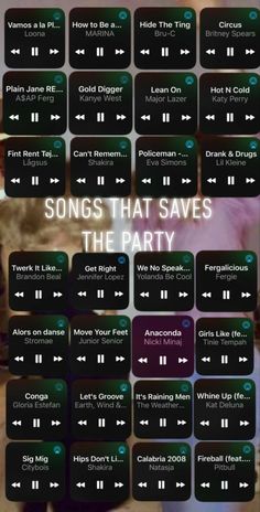 the song that saves the party is shown in this screenshote screen shot from an iphone