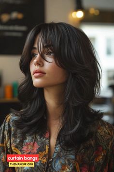 75 Awesome Hairstyles With Curtain Bangs Trending In 2025 - TheMakeup Layered Curtain Bangs, Hairstyles With Curtain Bangs, Bang Hair, Awesome Hairstyles, Layered Curtains, Make Up Your Mind, Curtain Bangs, Hairstyles With Bangs, Hair Looks