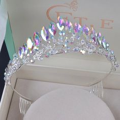 Material:rhinestone, crystal Bridal Ornaments, Quinceanera Jewelry, Tiara Accessories, Hair Accessories Tiara, Princess Jewelry