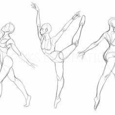 three different poses of a woman in various positions, including the arms and legs with one leg