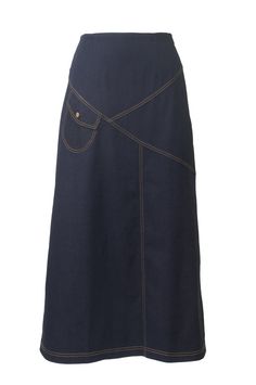 Modest Long Skirts, Modest Denim Skirts, Maxi Denim Skirt, Moda Denim, Denim Skirt Outfits, Crochet Skirts, Easy Dress, Styles Women