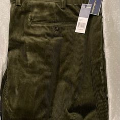 New With Tags Mens Green Corduroy Pants, Khaki Corduroy Pants, Green Corduroy Pants, Blue Pants Men, Brown Chinos, Church Family, Slim Straight Pants, Chino Pants Men, Brown Jeans