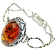 Handmade Unique 925 Sterling Silver bracelet with unique one of a kind Amber,  24.80 grams of marvelous handcrafted jewelry design. Only one piece availble ready to ship! It's unique worldwide bracelet - simply piece of art in world of fine jewelry. Vintage Design  Genuine Polish Amber .925 Sterling Silver handamde Bracelet / Cuff  BRACELET DETAILS: Weight: 24.80g; Material: Sterling Silver; Main stone: Amber; Width (widest section): L- 1 1/2, W - 1, T- 5/8 inch; Inner circumference: 6-9 inch; C Unique Hallmarked Round Cuff Bracelet, Handmade Spiritual Bracelets For Formal Occasions, Sterling Silver Cabochon Bracelets As Gifts, Handmade Oval Sterling Silver Cuff Bracelet, Unique Silver Bracelet With Cabochon, Elegant Sterling Silver Cabochon Bracelet Gift, Unique Round Cuff Bracelet With Polished Finish, Unique Handmade Oval Cuff Bracelet, Sterling Silver Cabochon Bracelet As A Gift