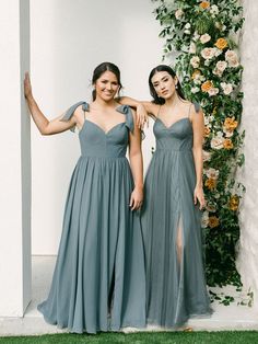 Revelry Bridesmaid Dresses, Revelry Bridesmaid, Rose Quartz Color, Colorful Wedding Flowers, Boho Contemporary, Tulle Bridesmaid Dress, Wedding Preparation, Satin Color, Chiffon Bridesmaid Dress