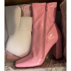 New Steve Madden Pink Heel Boots. Got 2 Diff Sizes, Kept The Other Size. These Are Sold Out Everywhere. They Are Very Popular And Coveted. These Receive Lots Of Compliments. Get Them Before They’re Gone! 4th Pic Show Small Crease On Sz 10 Boot. Not Super Noticeable, I Just Like To Be As Detailed As Possible When Selling :) . This Is Just How They Came Pink Heel Boots, Faux Fur Sandals, Steve Madden Sneakers, Leather Boots Heels, Chunky Heel Pumps, Steve Madden Heels, Pink Boots, Suede Fashion, Purple Suede