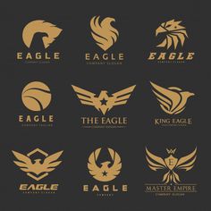 the eagle emblems are gold and black