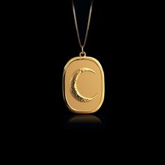 Gold Moon Necklace, Moon Crescent, Necklace Moon, Crescent Moon Pendant, Sherman Oaks, Gold Moon, Moon Jewelry, Moon Pendant, Moon Necklace