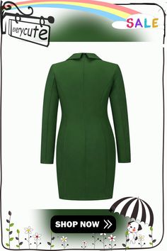 Green Padded Shoulder Slim Fit Blazer Dress Blazer Dress Women, Slim Fit Blazer, Slim Fit Blazers, Fitted Blazer, Blazer Dress, Mini Dresses, Women Dresses, Dresses Mini, Slim Fit