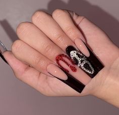 Nails Acrylic Halloween, Halloween Press On Nails, Nail Swag, Cotton Swab, Cuticle Pusher, Birthday Nails