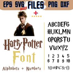 the harry potter font and numbers