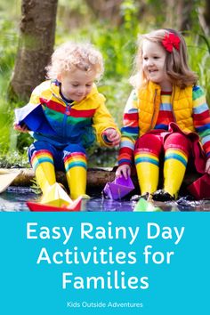 Looking for some easy rainy day activities? Kids bored because it’s raining? There’s plenty to do outside despite the weather. Check out these easy rainy day activities for families! Toddler Activities